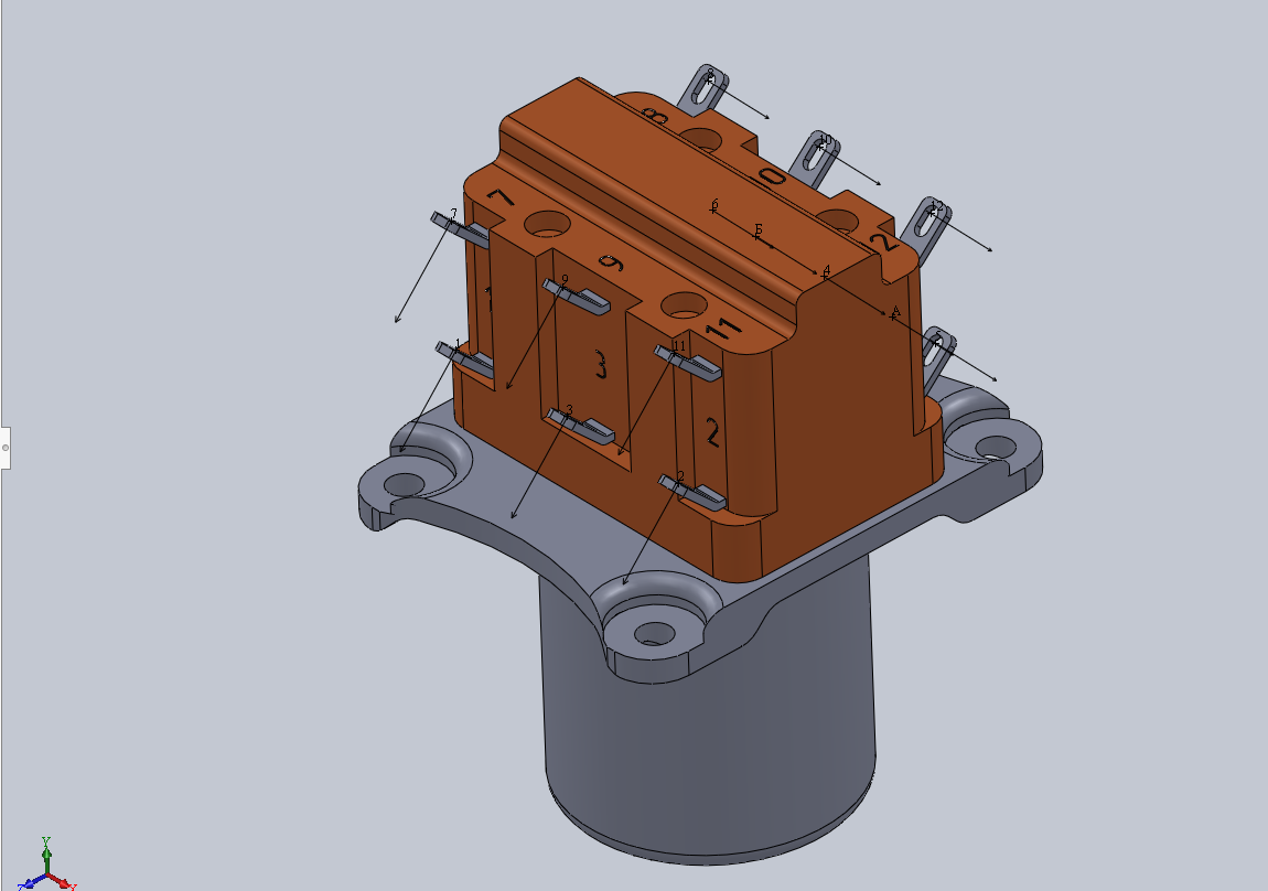 3D модель Контактор ТКД133Д0Д 6290-67 ТУ