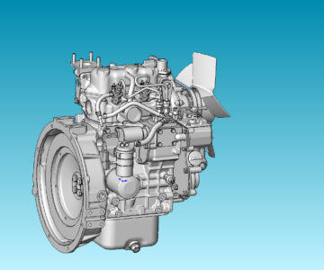 3D модель ДВС Mitsubishi L2E-61SDH