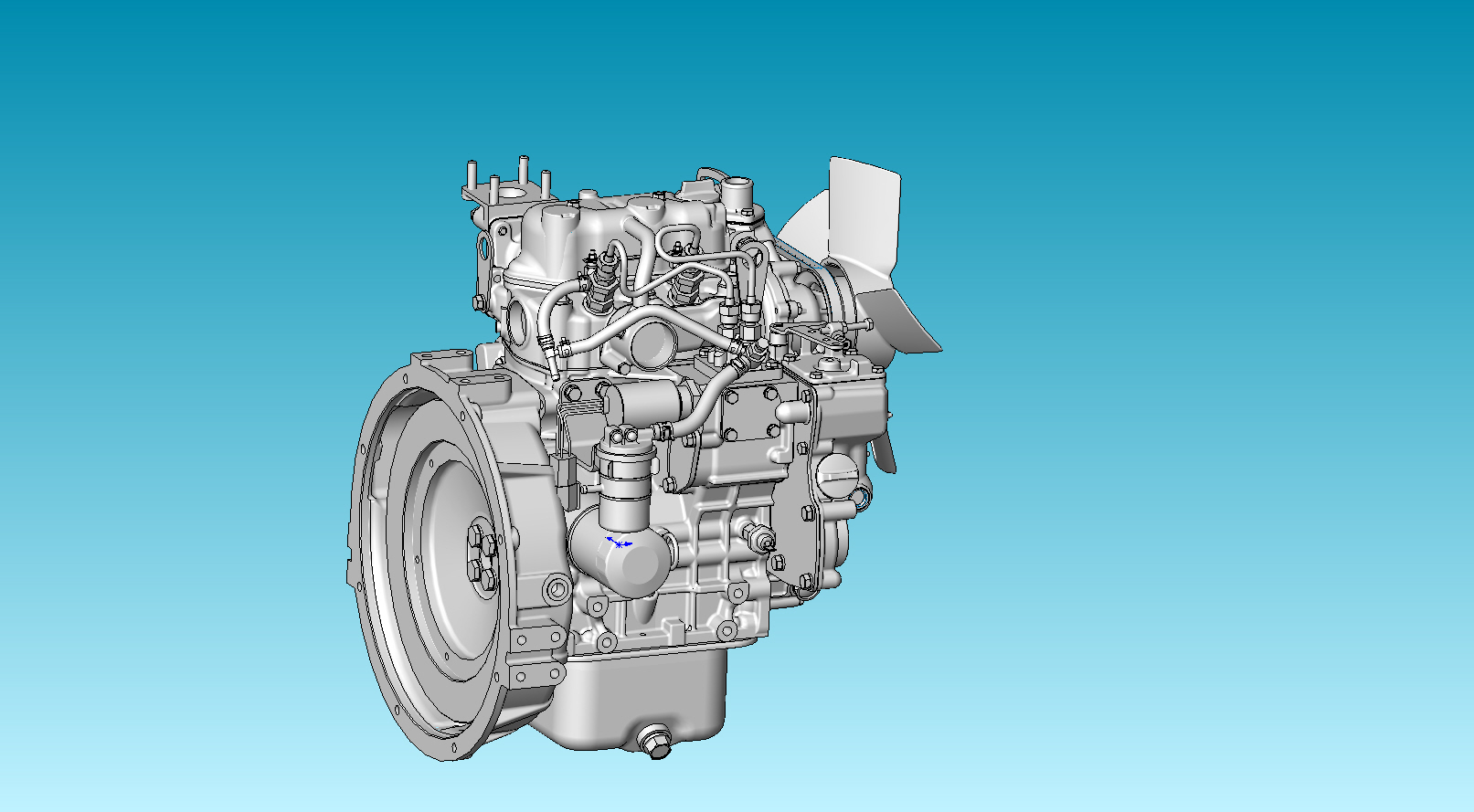 3D модель ДВС Mitsubishi L2E-61SDH