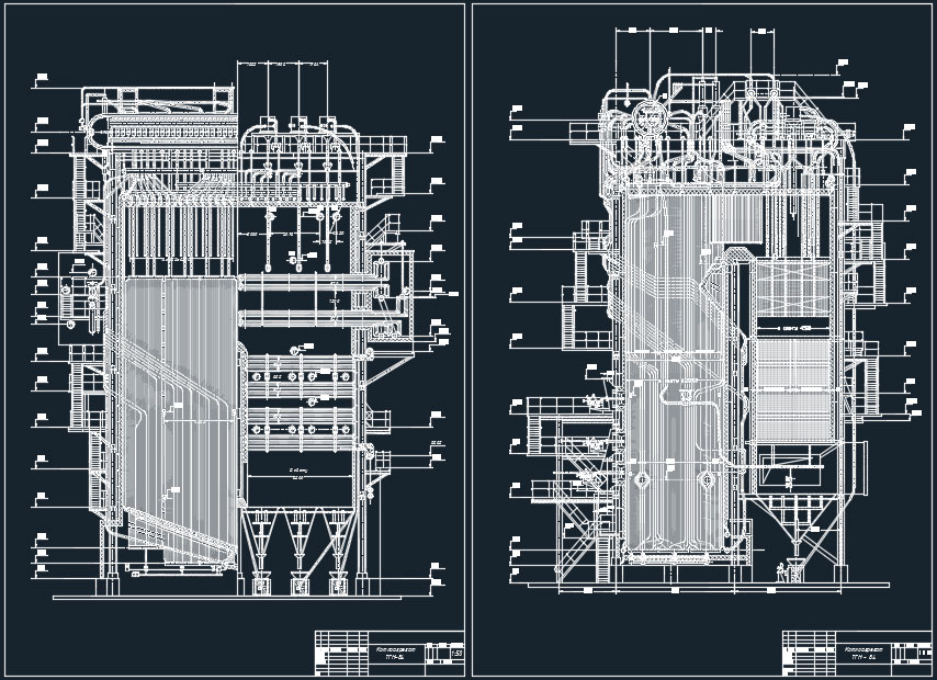 Чертеж Котлоагрегат ТГМ-84