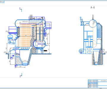Чертеж Черетж котел КЕ 2,5-14