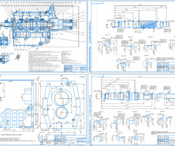 Чертеж Чертеж  коробка 5-ступенчатая ГАЗ-3110