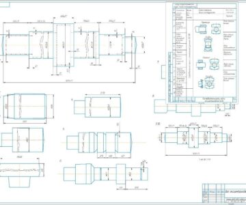 Чертеж Разработка технологии изготовления вала путем ковки