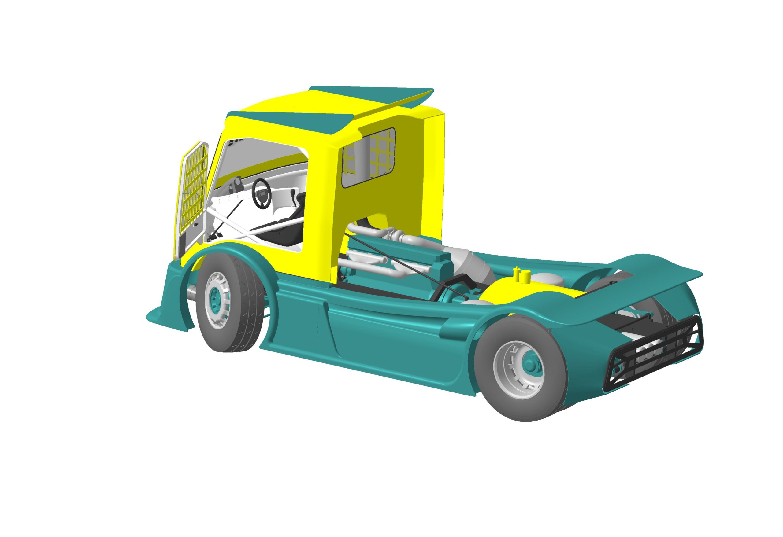 3D модель Гоночный грузовик Formula Truck