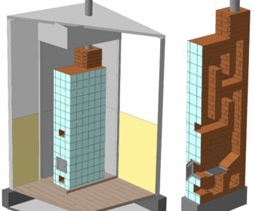 3D модель Печь для отопления гаража или производственного помещения.