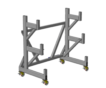 3D модель Стеллаж передвижной для хранения трубного профиля и проката