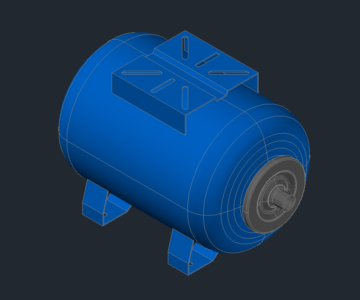 3D модель Гидроаккумулятор горизонтальный 24 литра