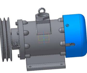 3D модель Насос вакуумный пластинчато-роторный УВД 20.000