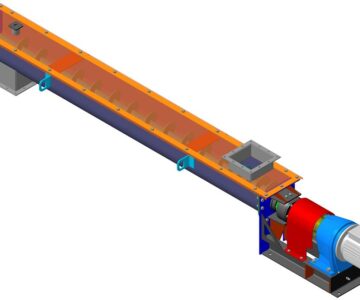 3D модель Конвейер винтовой в желобе 3 т/ч