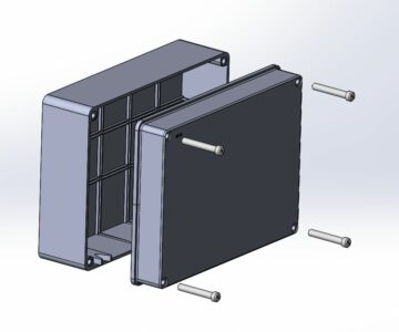 3D модель 3d модель коробки распределительной 300х220х120мм IP56