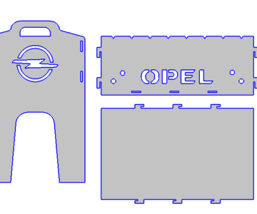 Чертеж Мангал опель (разборный 530x500x300)