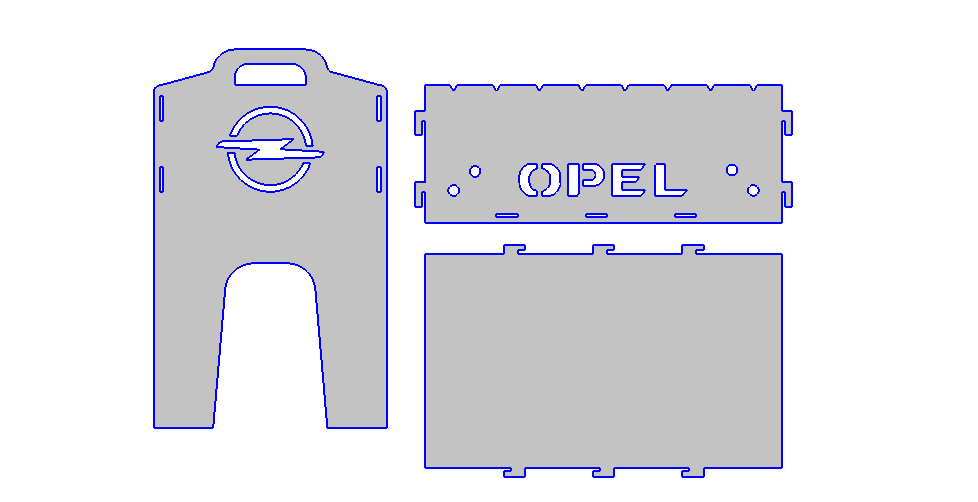 Чертеж Мангал опель (разборный 530x500x300)