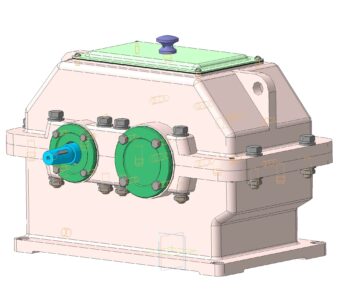 3D модель Редуктор цилиндрический - передаточное отношение 16