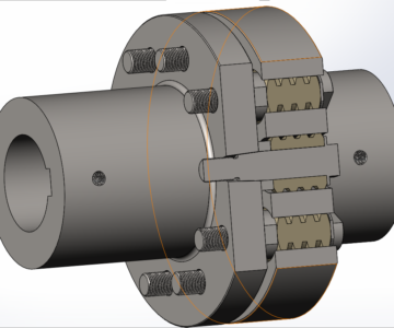 3D модель Пальчиково-втулочная муфта к приводу дробилки СМД-118Б