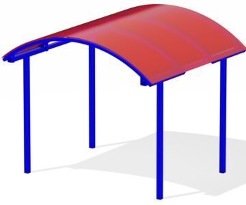 3D модель Навес дуговой из поликарбоната 2,3*2,1м