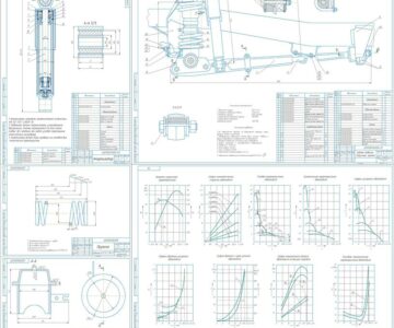 Чертеж Расчет автомобиля с разработкой (модернизацией) задней подвески - класс автомобиля 2