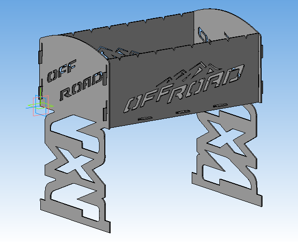 Чертеж Мангал разборный "4x4 off road"