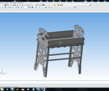 3D модель Мангал "Дракон" разборный с перекладинами