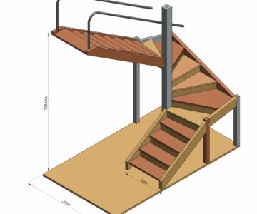 3D модель Лестница на даче