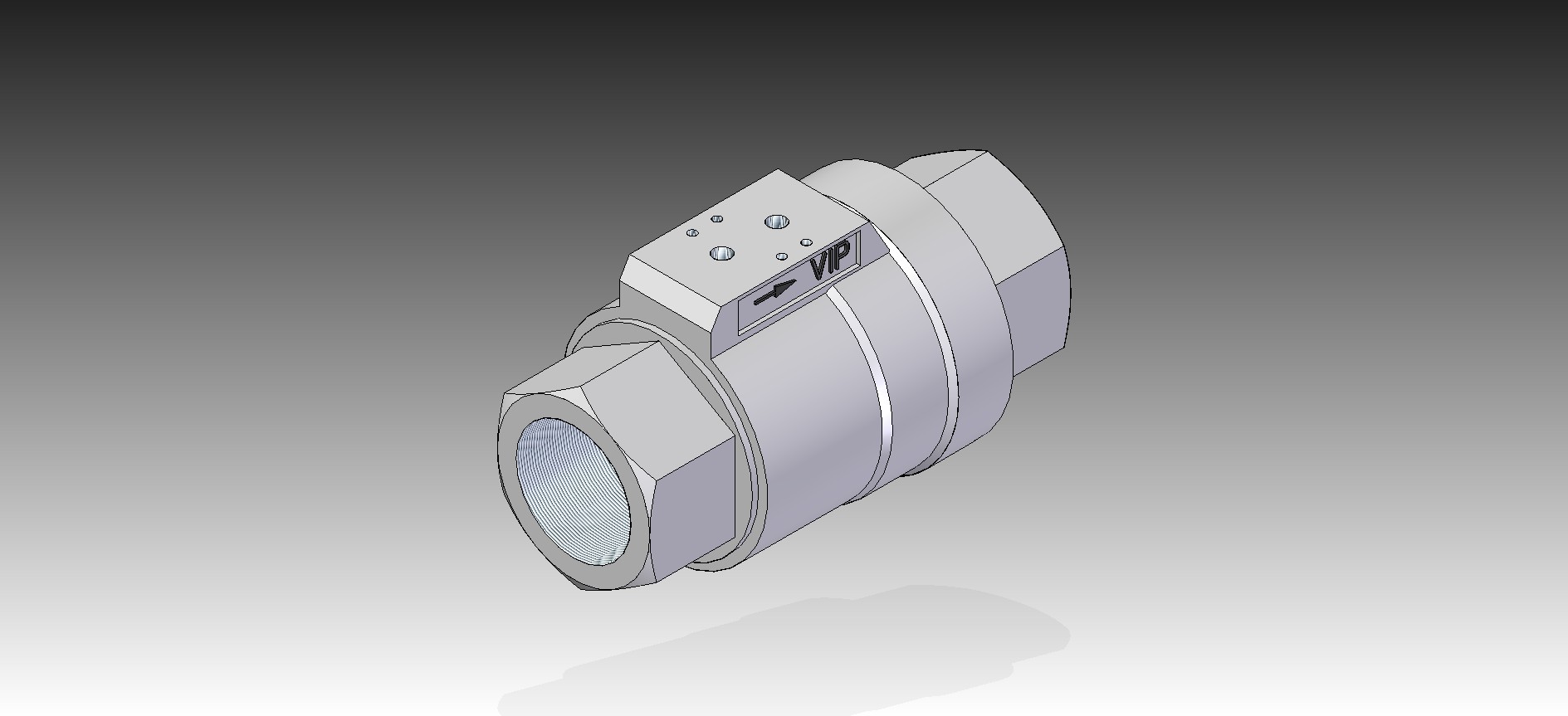 3D модель Отсечной клапан серии VIP, DN25, DN50