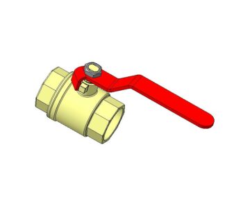 3D модель Кран шаровой латунь IDEAL 090 G 1 (Ду 25) для воды