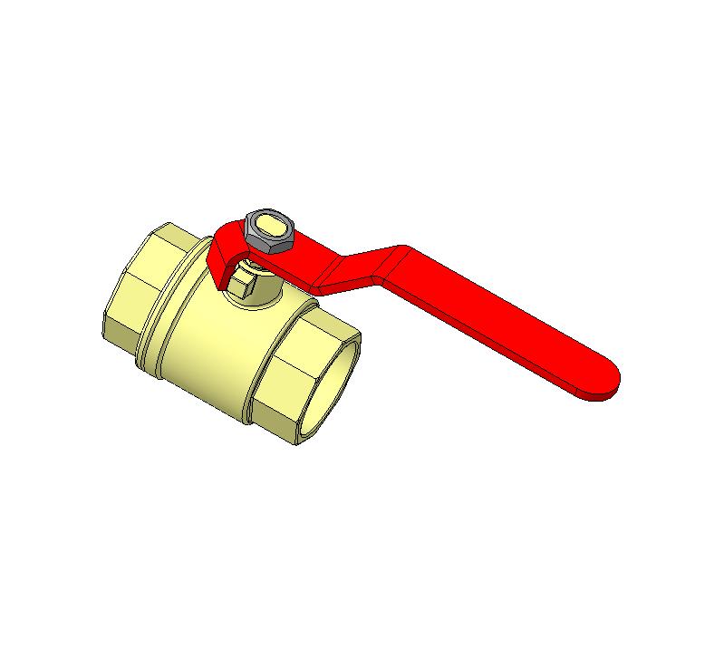 3D модель Кран шаровой латунь IDEAL 090 G 1 (Ду 25) для воды