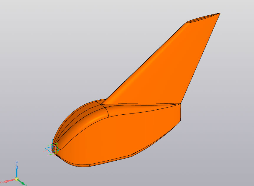 3D модель Обтекатель колеса дельталета Р-16 Урал