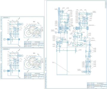 Чертеж Разработка кинематики и кинематической настройки главного привода резьбофрезерного станка