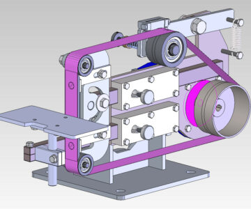 3D модель Ленточно-шлифовальный станок (гриндер). Размер ленты - 50х1800 мм