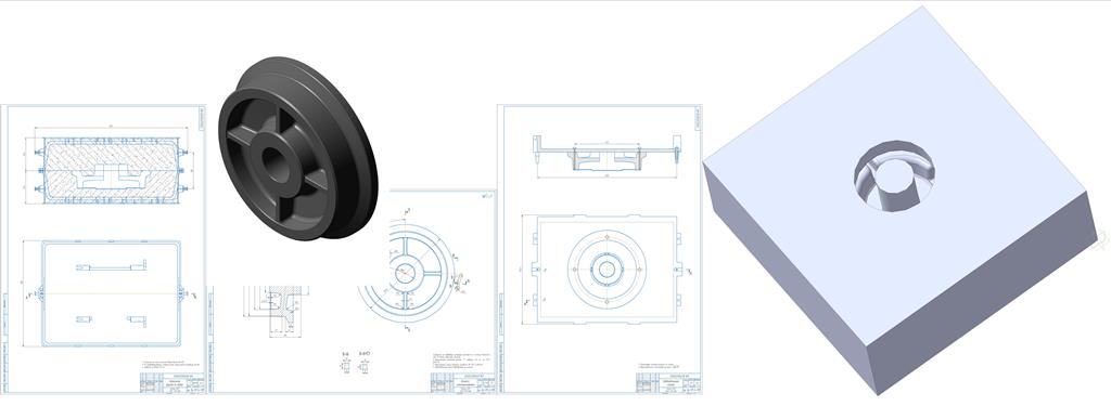 3D модель Разработка технологического процесса изготовления отливки "Колесо электролафета"