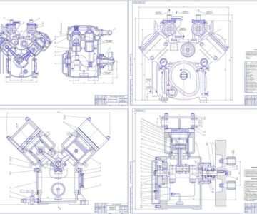 Чертеж Чертежи поршневых компрессоров