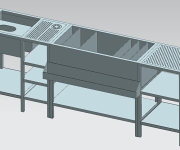 3D модель Станця Бармена (2300х500мм) 3D модель сборка в NX