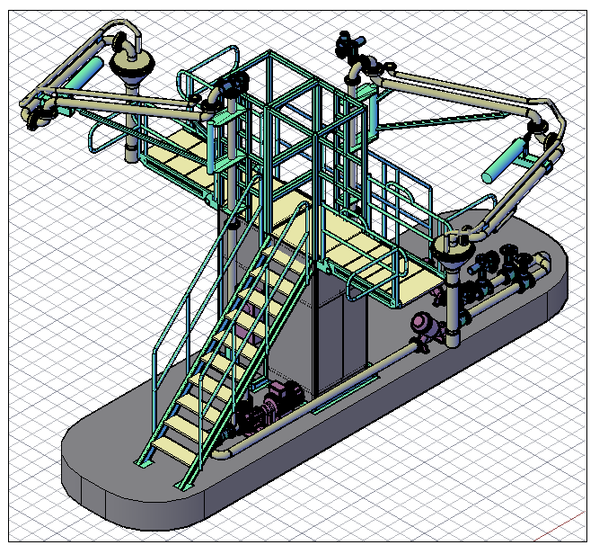 3D модель Автоматизированная система налива нефтепродуктов АСН