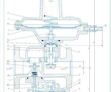 Чертеж Чертеж регулятора давления газа РДСК