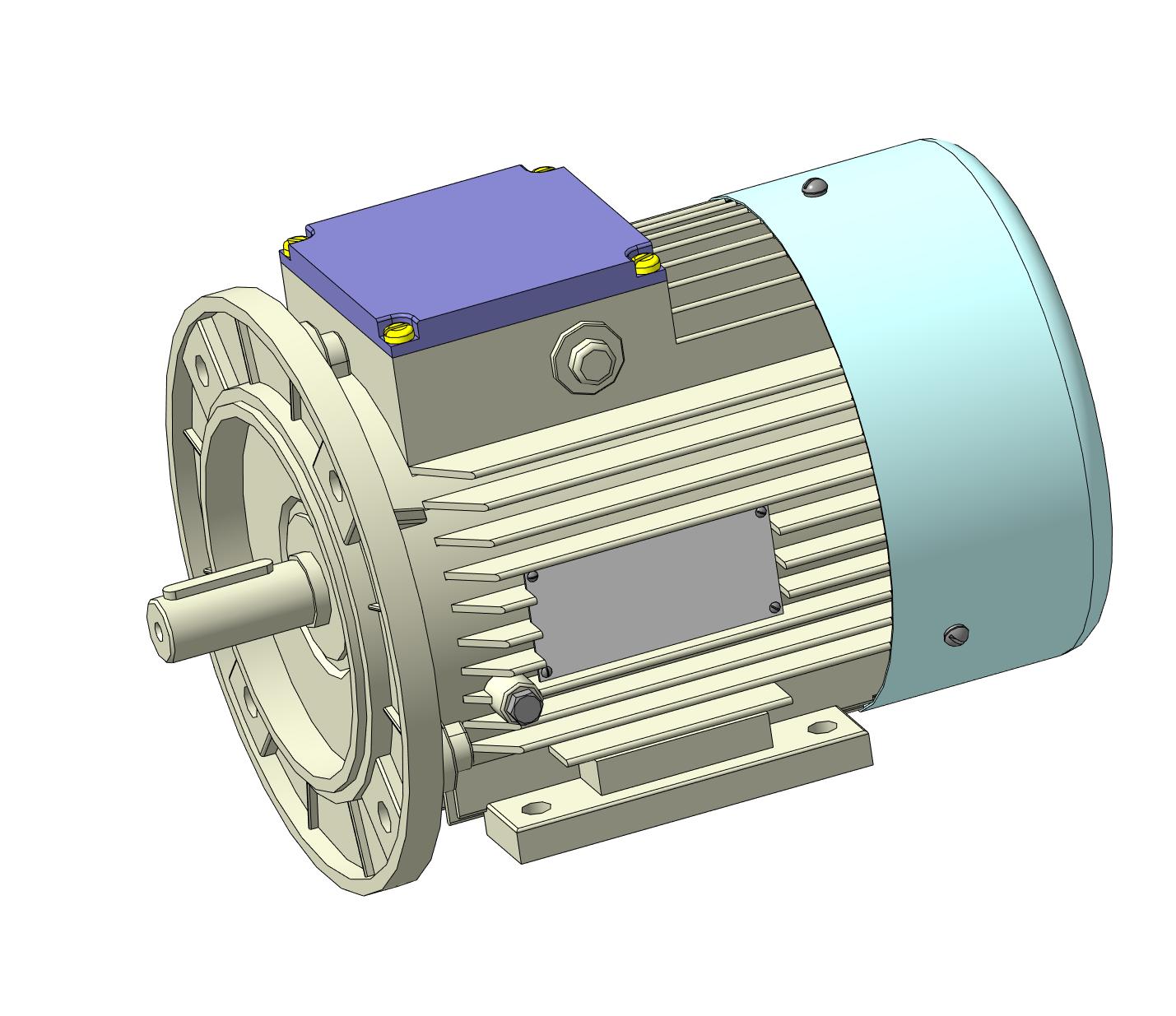 3D модель Электродвигатель АИР80А4 1,1 кВт 1500 об/мин