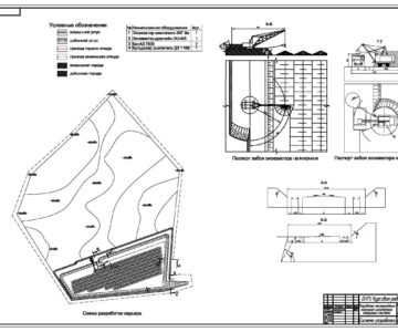 Чертеж Проектирование производственных процессов по подготовке месторождения к добыче песчано-гравийной смеси