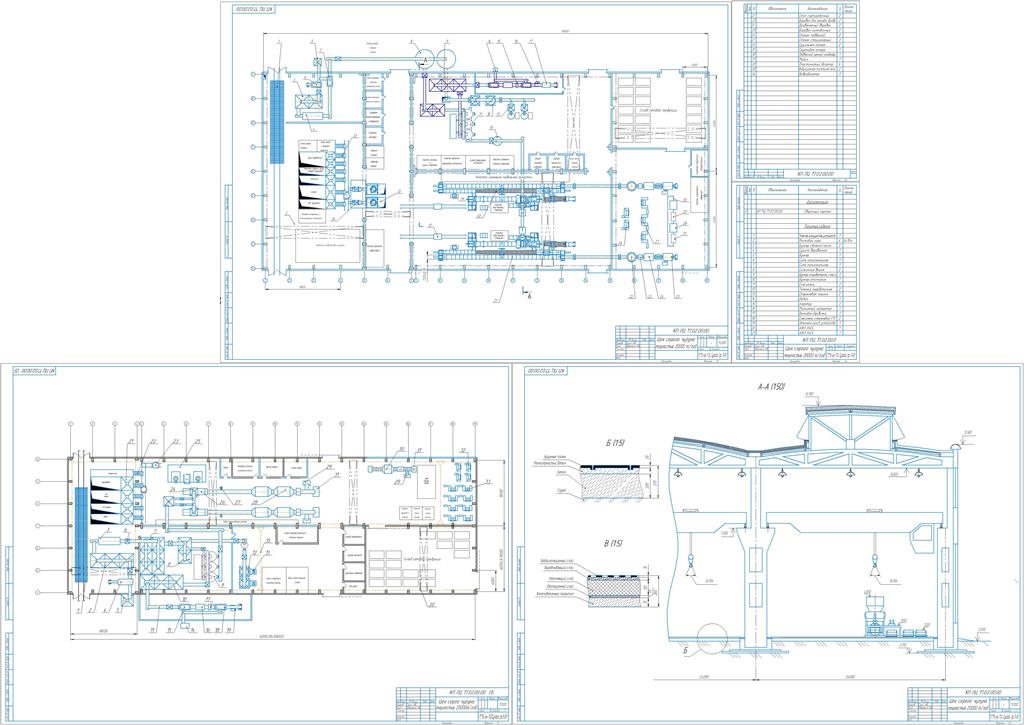 Чертеж Расчет и проектирование цеха серого чугуна с производительностью 20000 тон в год