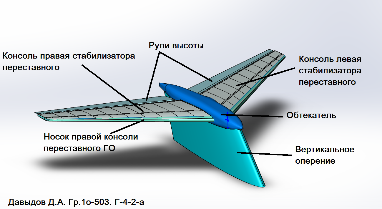 3D модель Модель переставного стабилизатора Ту-134