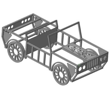 3D модель Автомобиль для обустройства придомовой территории или парков