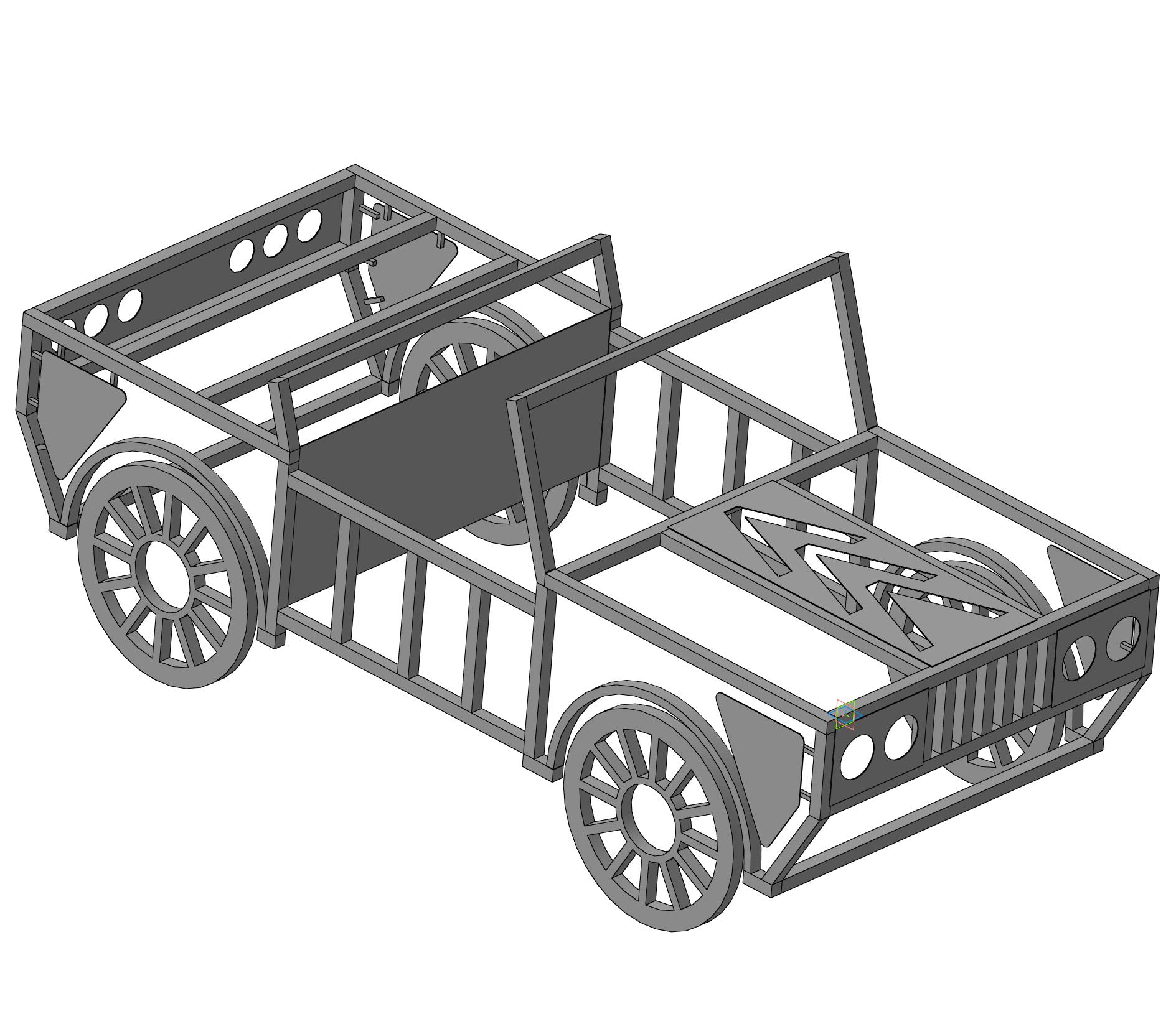 3D модель Автомобиль для обустройства придомовой территории или парков