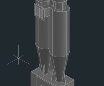 3D модель 3D модель блока циклонов ЦН-11-400