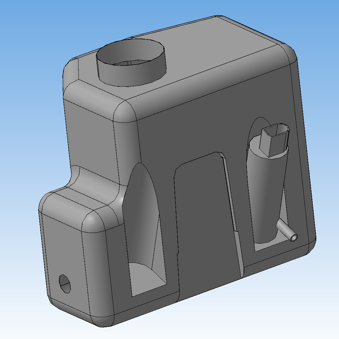 3D модель Бачок омывателя ВАЗ-21213 под 1 мотор 5.2л.