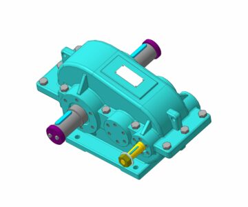 3D модель Редуктор РМ-250-16-23-У2 габаритная модель