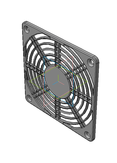 3D модель Решетка для вентилятора 120 мм FGP-120