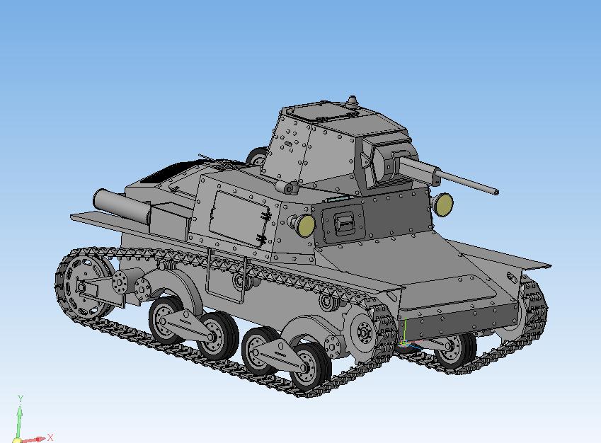 3D модель Фиат L6/40