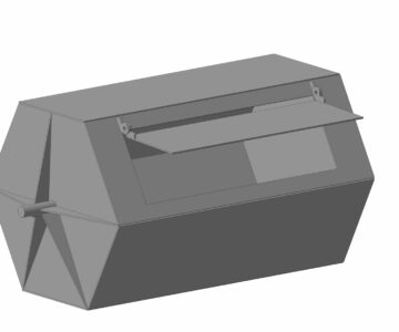 3D модель Галтовочный барабан 800х560 мм.