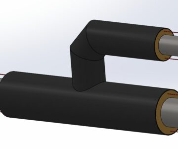 3D модель Тройник параллельный в ППУ изоляции