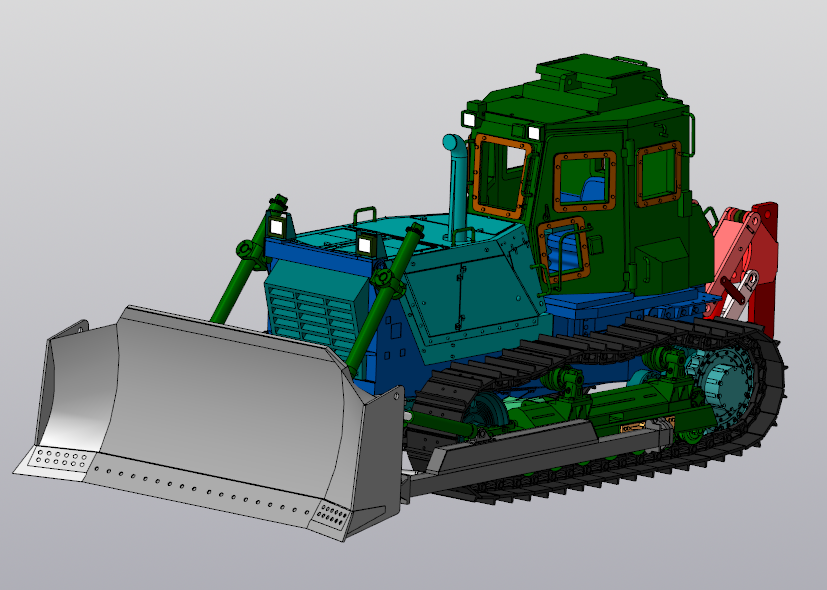 3D модель Модель Бульдозера Б12