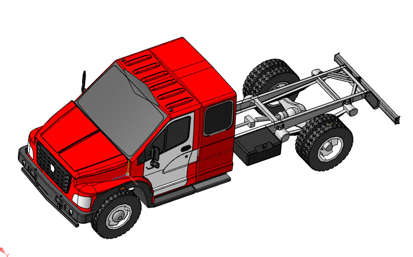 3D модель Шасси ГАЗон - NEXT (ГАЗ-С42R31, ГАЗ-С42R33)