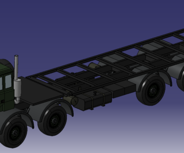 3D модель Шасси МЗКТ 65272 (габаритная CAD-модель)